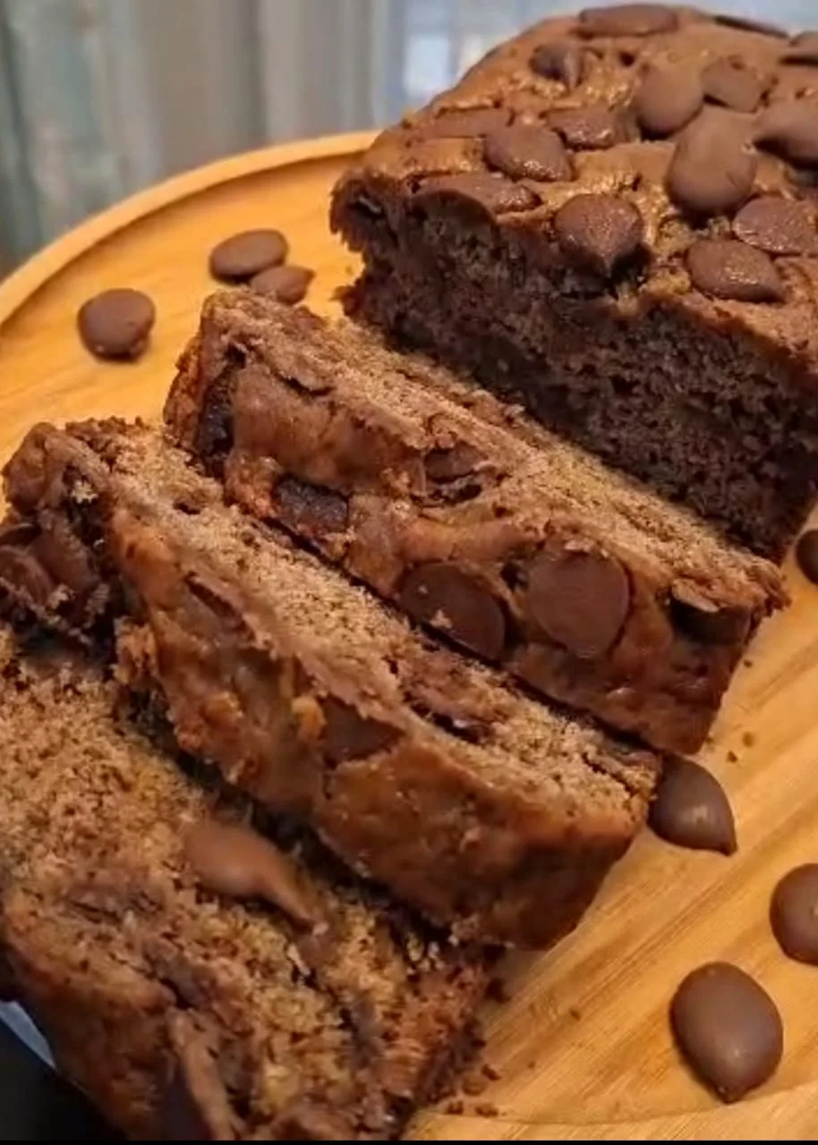 Indulgent Chocolate Chip Banana Bread Cake Loaf